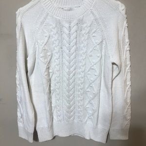 White lucky brand sweater knit